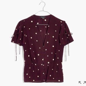Madewell Silk Belle Top in Star Mix